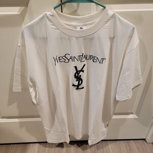 Stylish pattern White T-Shirt with Black Logo